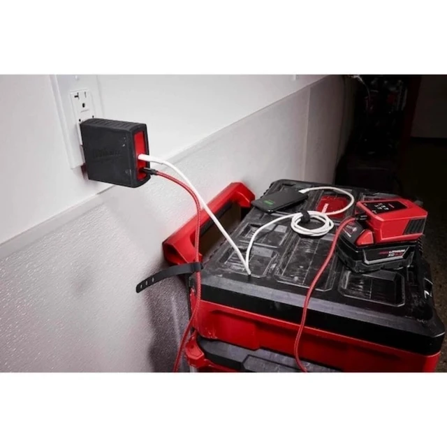 Alt view image 4 of 4 - for Milwaukee Tool 48-59-2848 USB-C Cable, 100 W, Red