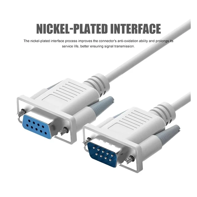 Alt view image 5 of 5 - 30AWG DB9 Male Female Direct Connection Data Cable RS232 Serial Port