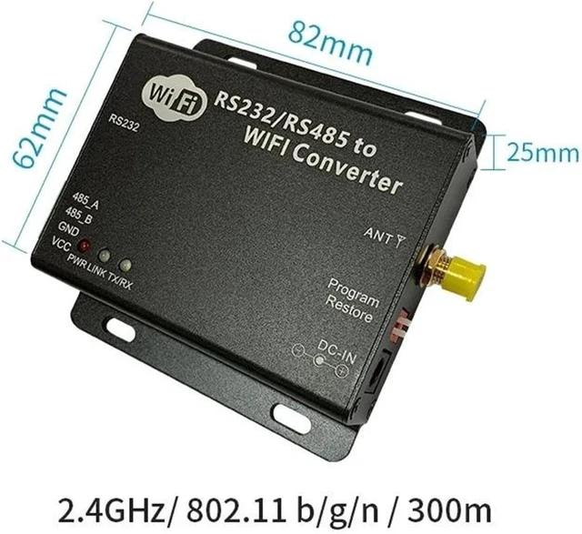 Alt view image 3 of 6 - CC3200 2.4GHz WIFI DTU Wireless Serial Server RS232 RS485 Serial Port