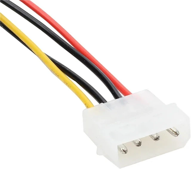 Alt view image 3 of 5 - SATA Female Combo 7+15 Pin Data Cable and Power to SATA 7Pin+4 Pin Molex Serial ATA Lead Cable Power Adapter 30cm 50cm