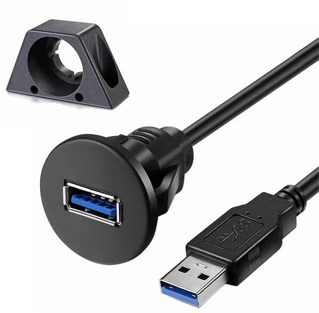 Main image of Type C 3.1 Car Flush Mount Cable USB C Panel Mount Male to Female Extension USB Cable for Car Truck Boat Motorcycle Dashboard