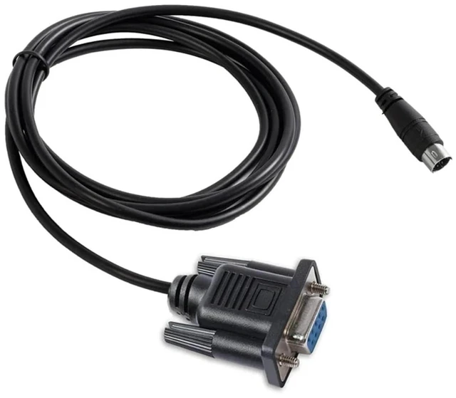 Main image of DB9 Female to Mini Din 8 Pin RS232 Serial Cable Flow Meter Controller PC