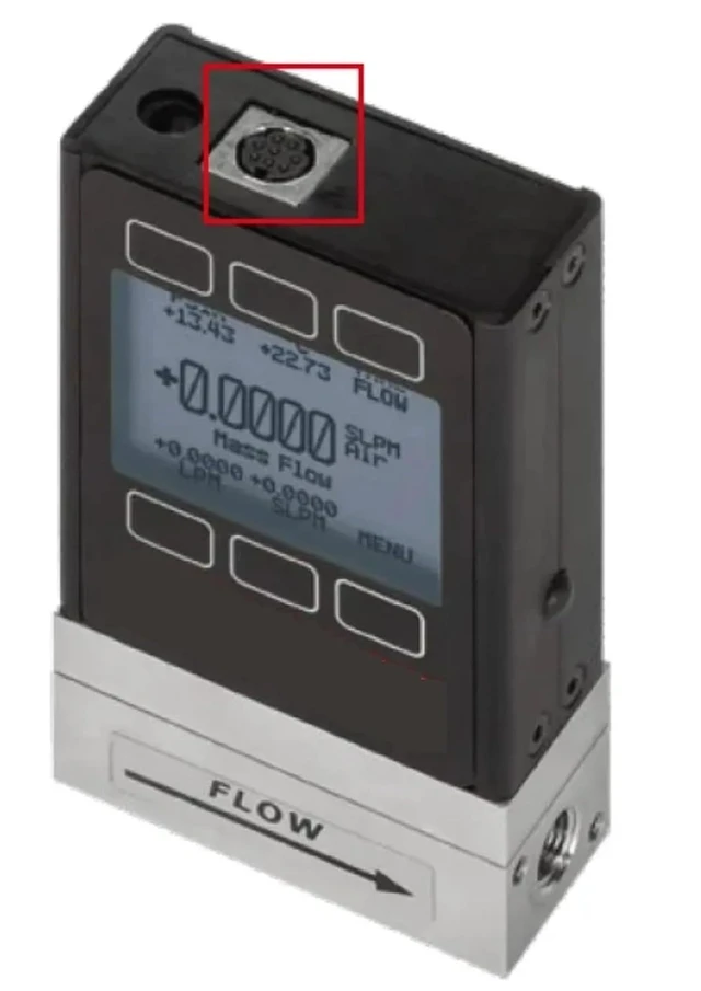 Alt view image 6 of 6 - DB9 Female to Mini Din 8 Pin RS232 Serial Cable Flow Meter Controller PC