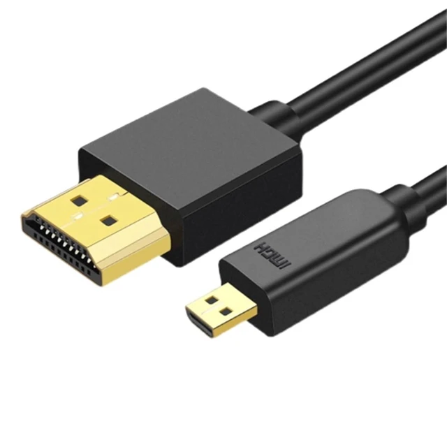 Alt view image 3 of 5 - 30cm-150cm High Speed Micro HDMI-Compatible Male to Male 4K 3D 1080P for Tablet Camcorder OD 3.2mm Ultra Thin Cable