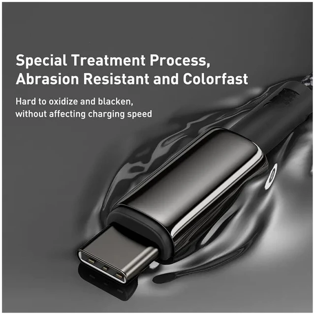 Alt view image 5 of 5 - 100W Type C Cable,USB C PD Wire Cord(Dark Blue,2m)