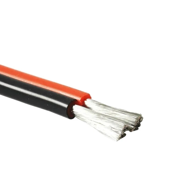 Alt view image 3 of 5 - 2Pin Red Black Parallel Silicone Wire 22/20/18/16/14/12AWG Tinned Automotive Cable(Red,30M_14 AWG)