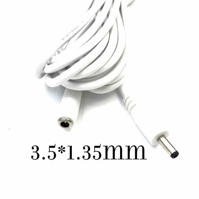 Alt view image 7 of 7 - White 5V DC Power Extension Cable DC3.5 * 1.35 Female to Male Power Pord 1m/1.5/3/5m 22AWG
