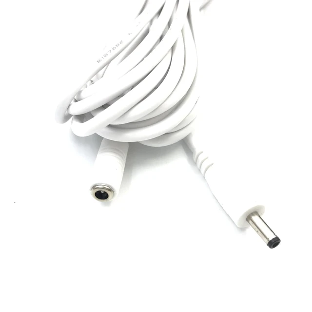 Alt view image 5 of 7 - White 5V DC Power Extension Cable DC3.5 * 1.35 Female to Male Power Pord 1m/1.5/3/5m 22AWG
