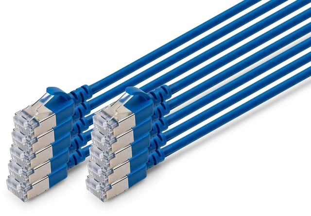 Main image of Digitus LAN cable Cat 6A 3 m 10 pieces Slim F/FTP Blue