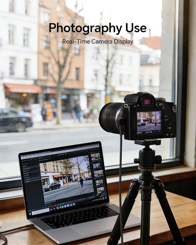 Alt view image 7 of 7 - 16ft-USB C Camera Transfer Cable, USB 3.2 Gen2 10Gbps Data Transfer & Live View Cord,Thickened Copper Core,Ideal for Pro Photographers, Photo Enthusiasts & Vloggers