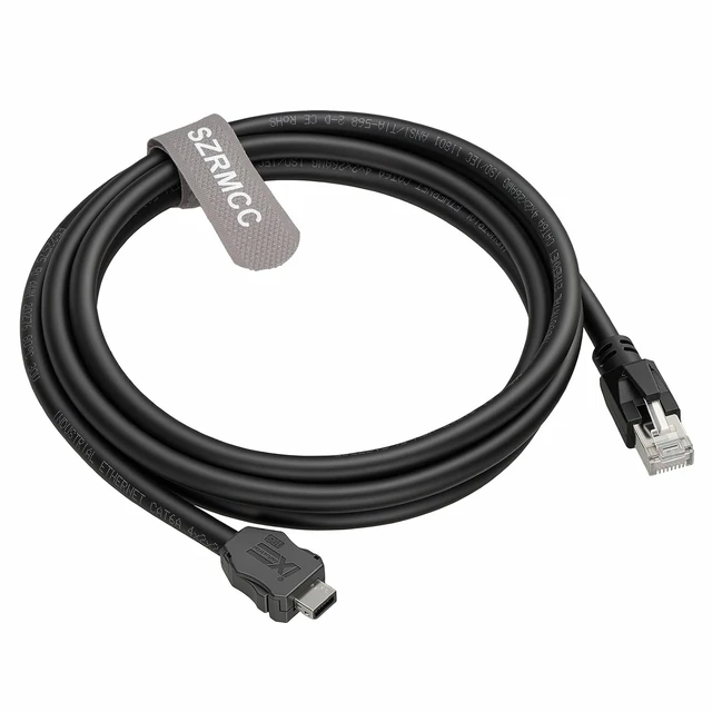 Alt view image 3 of 4 - SZRMCC IX Industrial RJ45 Ethernet Cable,Cat6A High Flex Shielded Cord,IX30G-A-10S-CV(7.0) IX A-Key to RJ45 for Mitsubishi MR-J5 Servo Drives Machine Vision Camera PLC PoE sensors Industrial Network