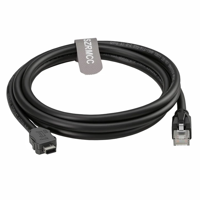 Alt view image 2 of 4 - SZRMCC IX Industrial RJ45 Ethernet Cable,Cat6A High Flex Shielded Cord,IX30G-A-10S-CV(7.0) IX A-Key to RJ45 for Mitsubishi MR-J5 Servo Drives Machine Vision Camera PLC PoE sensors Industrial Network