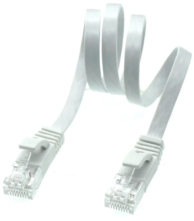 Main image of Ethernet Flat RJ45 Cat6 LAN Cable RJ 45 Network Cable Patch Cord 0.5m 1m 2m 5m10m for Modem Router TV Patch Panel PC Laptop(Straight,5m)