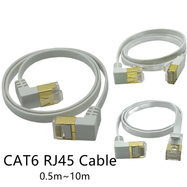 Alt view image 2 of 4 - Ethernet Flat RJ45 Cat6 LAN Cable RJ 45 Network Cable Patch Cord 0.5m 1m 2m 5m10m for Modem Router TV Patch Panel PC Laptop(Straight,5m)