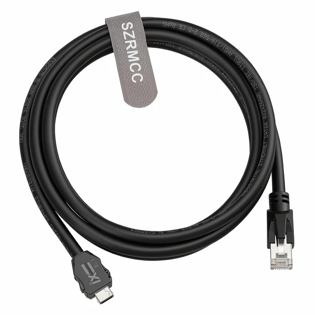 Alt view image 4 of 4 - SZRMCC IX Industrial RJ45 Ethernet Cable,Cat6A High Flex Shielded Cord,IX30G-A-10S-CV(7.0) IX A-Key to RJ45 for Mitsubishi MR-J5 Servo Drives Machine Vision Camera PLC PoE sensors Industrial Network