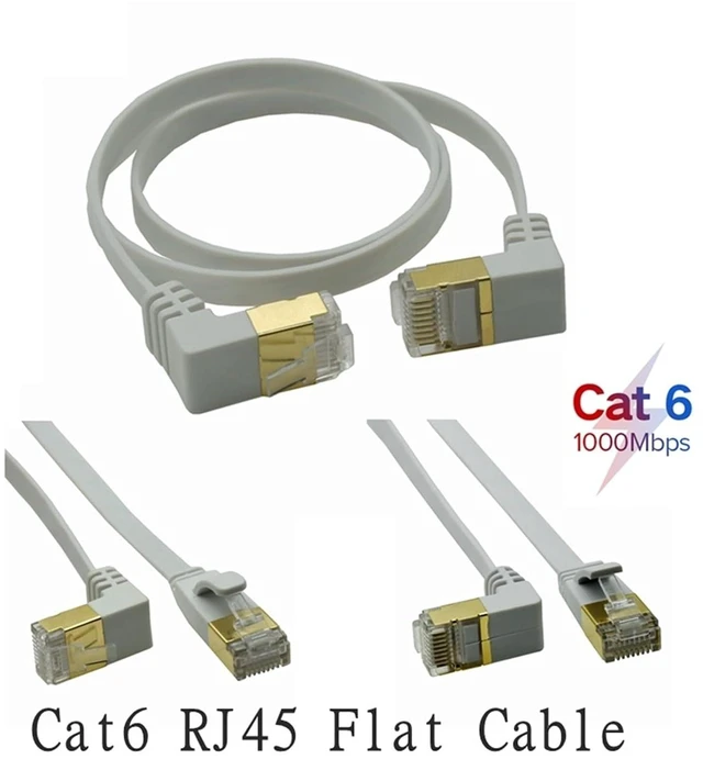 Alt view image 3 of 4 - Ethernet Flat RJ45 Cat6 LAN Cable RJ 45 Network Cable Patch Cord 0.5m 1m 2m 5m10m for Modem Router TV Patch Panel PC Laptop(Straight,5m)