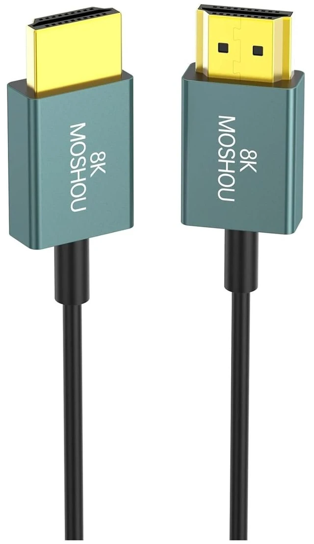 Main image of 8K HDMI 2.1 90 Degree Down Angle Cable, Flexible Slim High Speed Cord, 48Gbps, 8K@60Hz 4K@120Hz, Supports EARC HDR, for TV, HDTV, Monitor(HDMI Straight,1.5m (4.92 ft))