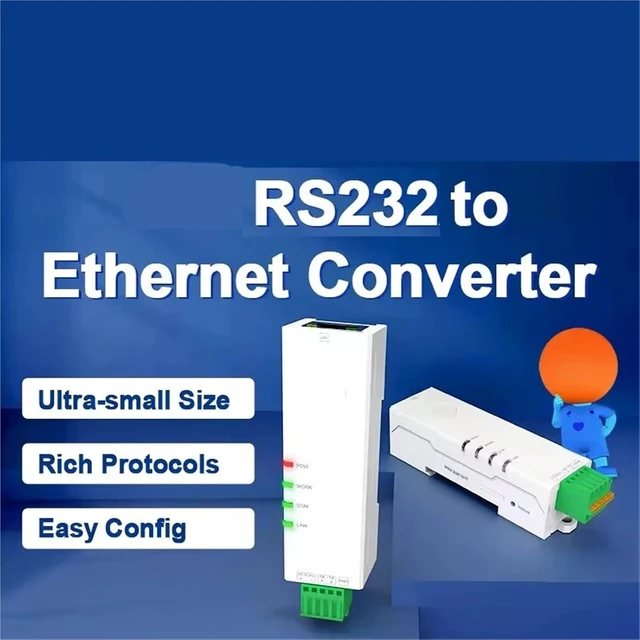 Alt view image 3 of 3 - Serial Port RS232 To Ethernet Converter IoT Device USR DR132 Support Modbus