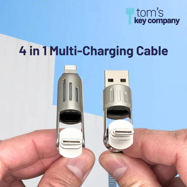 Alt view image 2 of 7 - Tom's Key Company Premium 4 Way Universal Charging Cable 6ft
