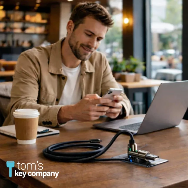 Alt view image 7 of 7 - Tom's Key Company Premium 4 Way Universal Charging Cable 6ft