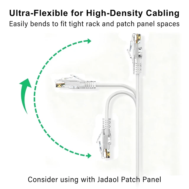 Alt view image 2 of 7 - Jadaol Cat6A 0.75ft 24-Pack Patch Cables