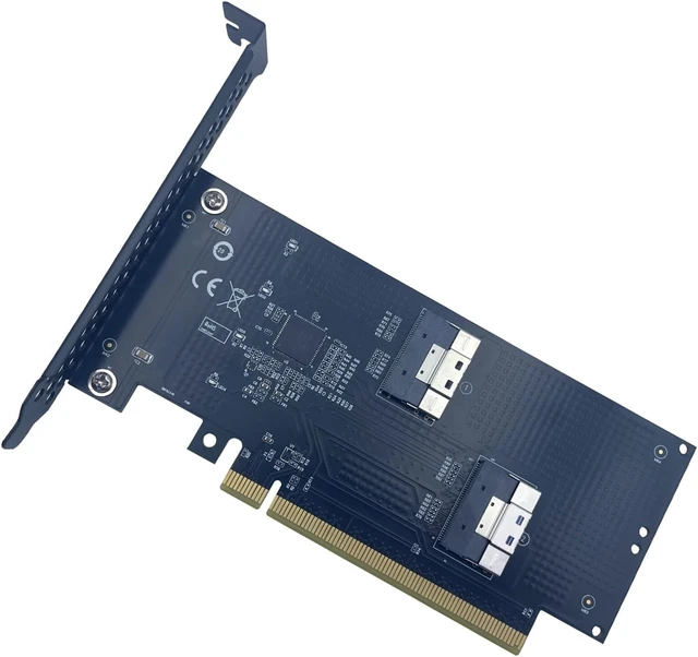 Alt view image 4 of 7 - SlimSAS Baseplates Single Slot External Adapters Featuring Double MCIOs and Low Loss PCBs for Easy Installation in Systems GPU Adapters