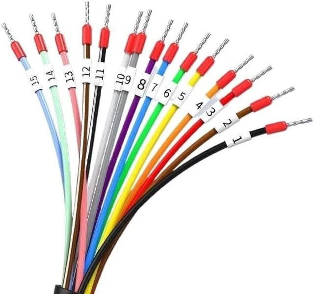 Alt view image 3 of 7 - DB9 DB15 DB25 DB37 Plug with Digital Number Terminal Cable 9/15/25/37Pin Single Head Connector 24/26AWG Double Shielded Wire(DB9 Male-24AWG,0.5M)