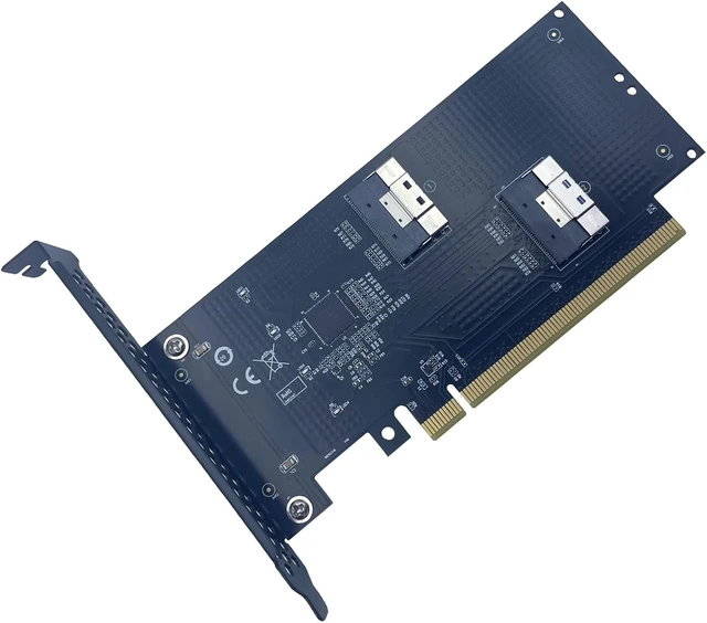 Alt view image 7 of 7 - SlimSAS Baseplates Single Slot External Adapters Featuring Double MCIOs and Low Loss PCBs for Easy Installation in Systems GPU Adapters