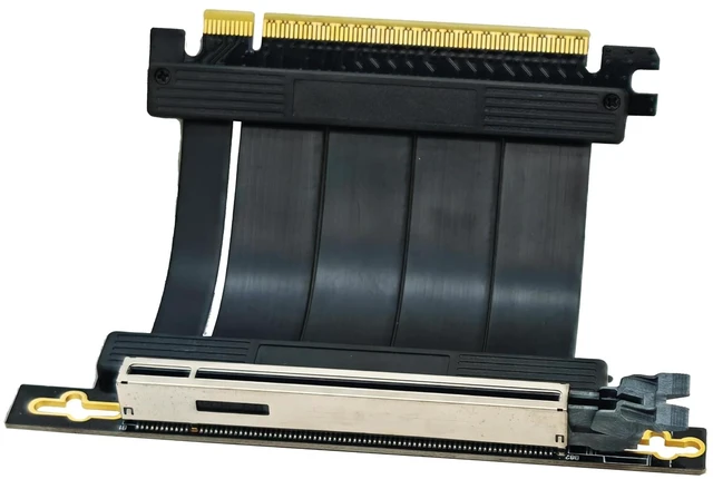 Alt view image 3 of 5 - Sintech PCIe 5.0 16X Riser Card,PCI-E Express X16 Extension Cable 5cm 90Degree, Compatible with GTX RTX Radeo Series GPU Card