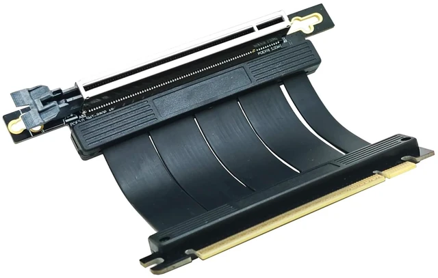 Alt view image 4 of 5 - Sintech PCIe 5.0 16X Riser Card,PCI-E Express X16 Extension Cable 5cm 90Degree, Compatible with GTX RTX Radeo Series GPU Card