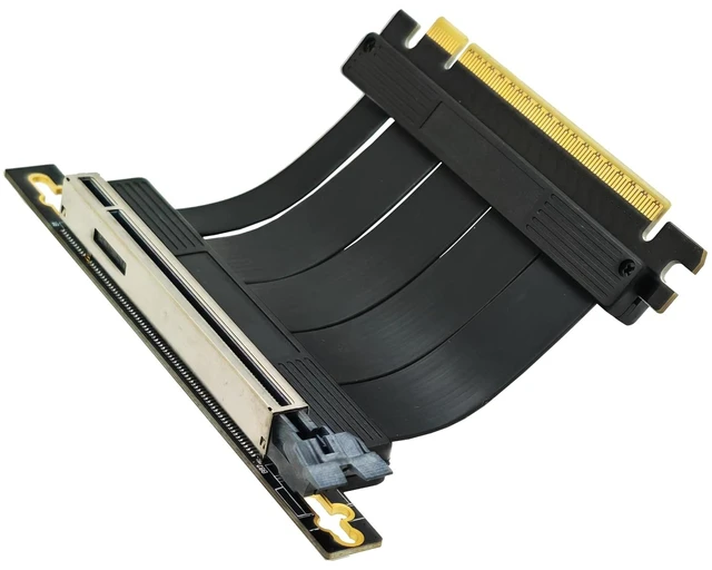 Alt view image 2 of 5 - Sintech PCIe 5.0 16X Riser Card,PCI-E Express X16 Extension Cable 5cm 90Degree, Compatible with GTX RTX Radeo Series GPU Card