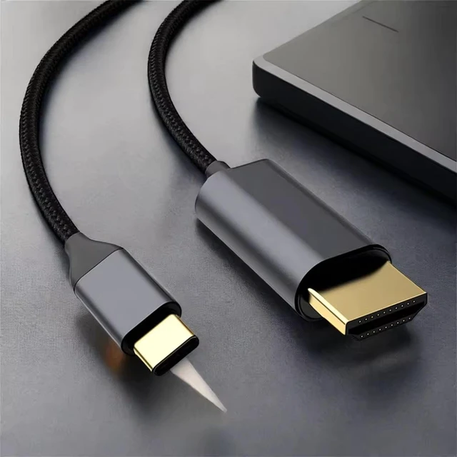 Alt view image 4 of 5 - USB-C to HDMI Cable 6ft (4K@60Hz), Aluminum Type-C to HDMI Cord, Compatible with iPhone, MacBook, iPad, Windows Laptop, Smartphone