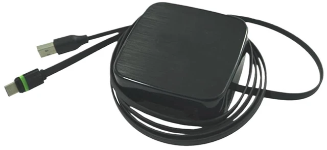 Main image of 1 Meter Extension Cord Auto Retractable USB Cable Reel for Phone Charger
