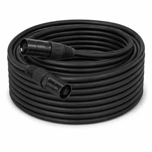 Main image of AMIMA Shielded CAT6A Ethercon Cable (100 Feet) Professional Audio & Lighting RJ45 EtherCON-Compatible Cable for Studio, Stage, Live Events(Black)