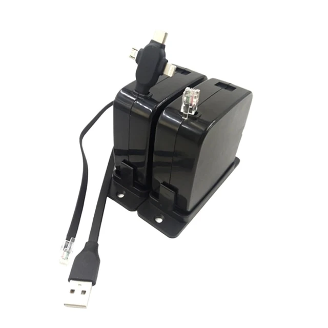 Alt view image 6 of 6 - 1 Meter Extension Cord Auto Retractable USB Cable Reel for Phone Charger