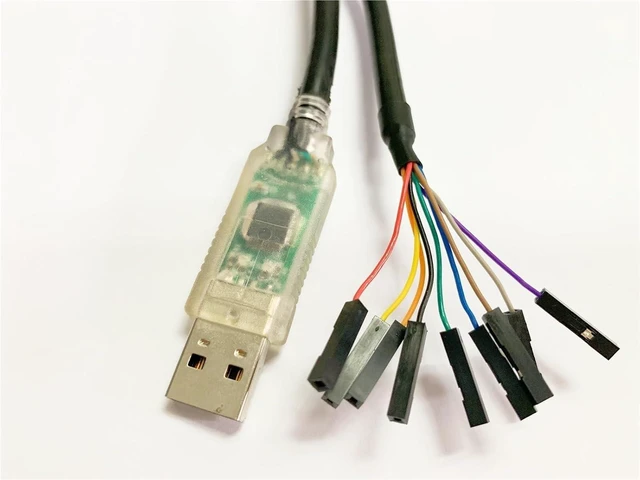 Alt view image 5 of 6 - C232HD-EDHSP-0 USB to Hi-Speed UART Serial Adapter Cable W/Embedded Electronics LEDs 5V 1.8m 6FT