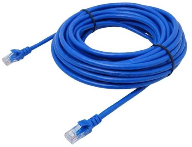 Main image of KC-12984AM CAT6 LAN Cable, 32.8 ft (10 m) (Blue) CAT6 LAN Cable, PoE Cameras and PCs, 1 Gbps, 1000 Base-T UTP, RJ45 Connector on Both Ends with Anti-Claw Cover, Gigabit Blue, Simple