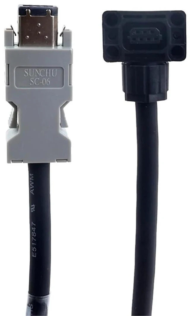 Alt view image 2 of 3 - 1 pcs 10m Motor and Encoder Cable with Connectors Kit for A6 Series 17-bit Servo Motor