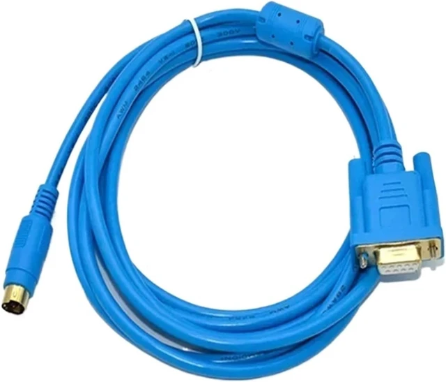 Alt view image 5 of 5 - Serial Cable QC30R2 Suitable for Q Series PLC Programming Data Cable DB9 9pin Female Round DB 8 pin(QC30R2 White,5 metre)