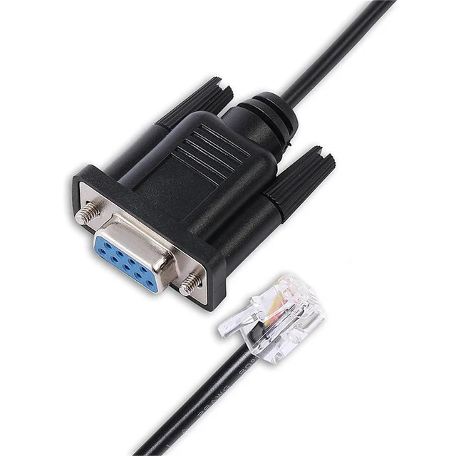 Alt view image 2 of 3 - D-sub 9 Pin DB9 Female RS232 Serial to RJ9 4P4C C7 PC Link Configuration Cable for Servotronix CDHD Servo Drive(1m)