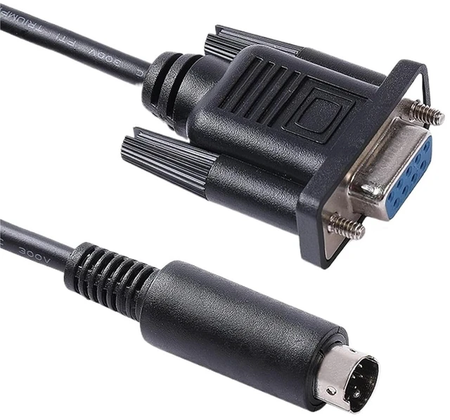 Main image of D-sub 9 Pin Female to Mini-DIN 8 Pin RS-232 Serial PC Link Cable Connecting Tripp-Lite SNMPWEBCARD to PC Compatible with 73-1025(3m)