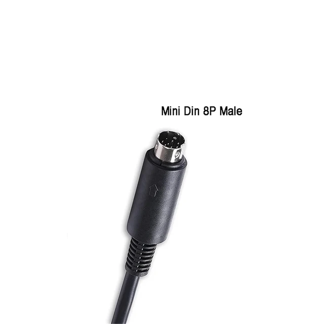 Alt view image 4 of 4 - D-sub 9 Pin Female to Mini-DIN 8 Pin RS-232 Serial PC Link Cable Connecting Tripp-Lite SNMPWEBCARD to PC Compatible with 73-1025(3m)