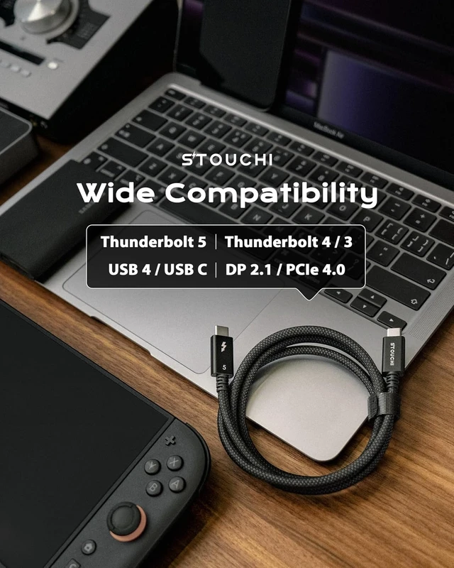Alt view image 7 of 7 - Maxonar Intel Certified Thunderbolt 5 Cable+Thunderbolt 4 Cable