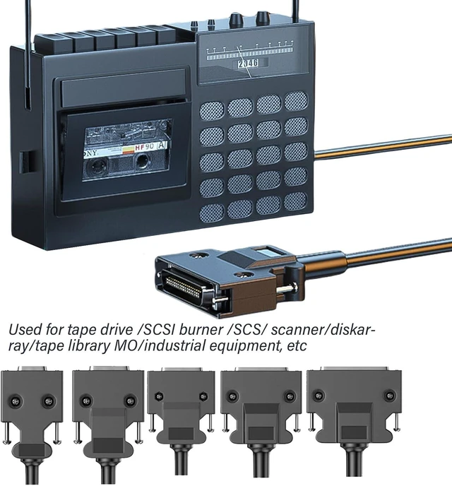 Alt view image 2 of 7 - SCSI Servo Connection Cable CN14P CN20P CN26P CN36P CN50P Connectors 50cm to 500cm for Tape Libraries Scanners