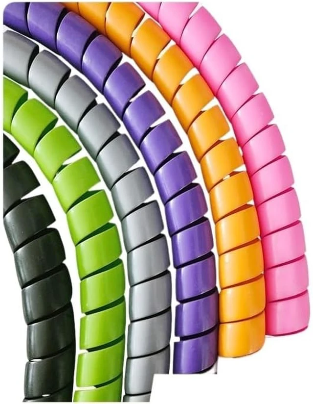 Alt view image 2 of 5 - 2M Cable Wire Protector Cable Organizer Management Wire Winder Pipe Flexible Wire Wrap Line Coiled Tube Cord Sleeve(Red,8mm)