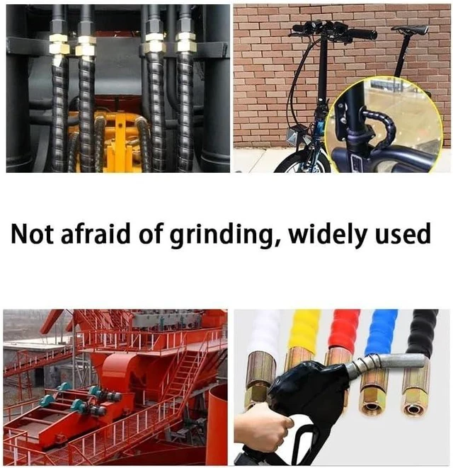 Alt view image 5 of 5 - 2M Cable Wire Protector Cable Organizer Management Wire Winder Pipe Flexible Wire Wrap Line Coiled Tube Cord Sleeve(Red,8mm)