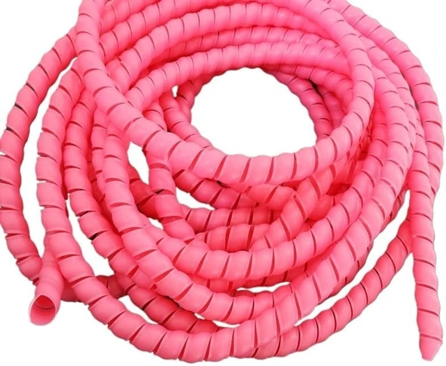Alt view image 4 of 5 - 2M Cable Wire Protector Cable Organizer Management Wire Winder Pipe Flexible Wire Wrap Line Coiled Tube Cord Sleeve(Red,8mm)