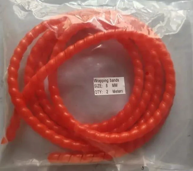 Main image of 2M Cable Wire Protector Cable Organizer Management Wire Winder Pipe Flexible Wire Wrap Line Coiled Tube Cord Sleeve(Red,8mm)