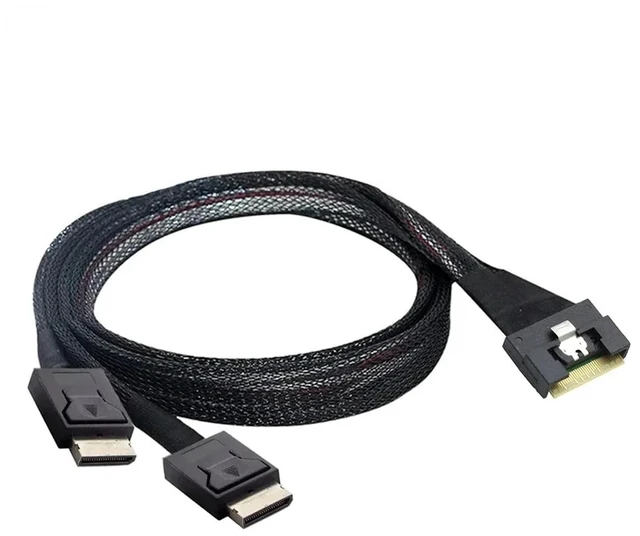 Main image of PCIe Slimline S/AS SFF-8654 8i to OCuLink SFF-8611 4i Cord Adapter - High-Speed Data Transfer for Storage &(100cm)
