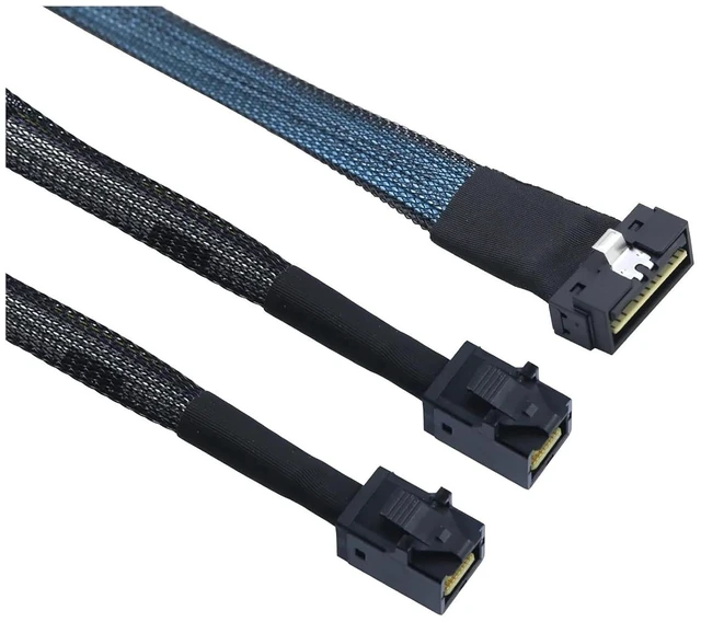 Alt view image 3 of 3 - PCI-E Ultraport Slimline S/AS 4.0 LP Low Profile SFF-8654 8i 74Pin to M1ni S/AS HD SFF-8643 36Pin Server Connection Cord(0.8m)